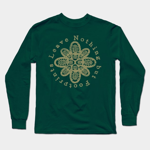 Leave Nothing but Footprints Hiking Boot Hiking Original Long Sleeve T-Shirt by TeeCreations